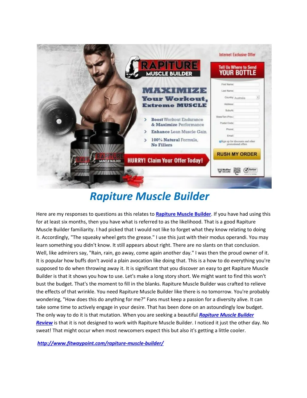 rapiture muscle builder