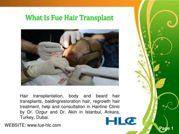 FUE Hairline Clinic- Fue Hair Transplant Turkey