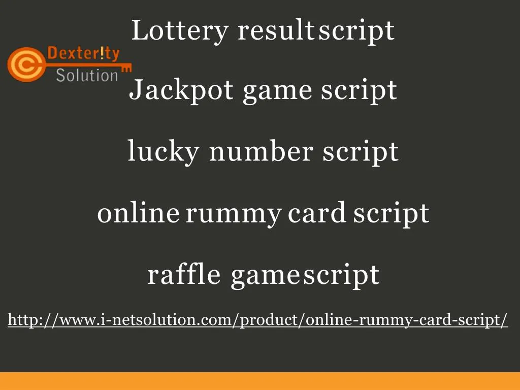 lottery result script jackpot game script lucky