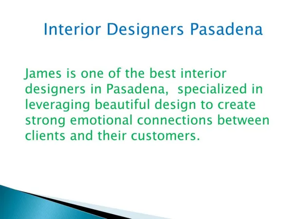 Interior Designers Pasadena