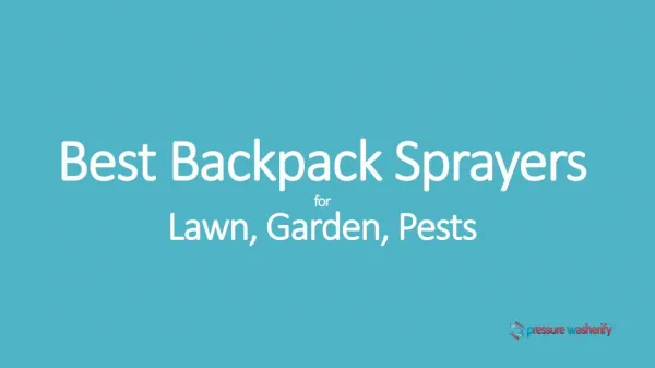 Best Backpack Sprayers for Lawn, Garden, Pests