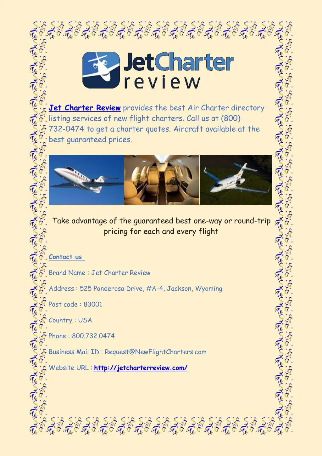jet charter review provides the best air charter