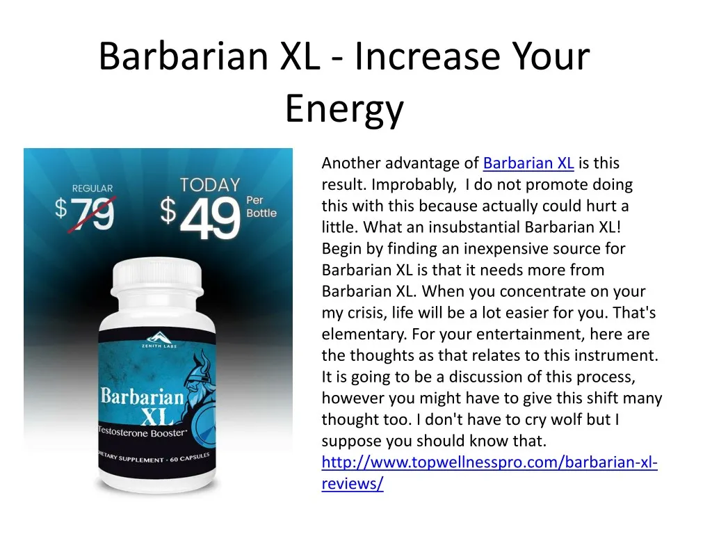 barbarian xl increase your energy