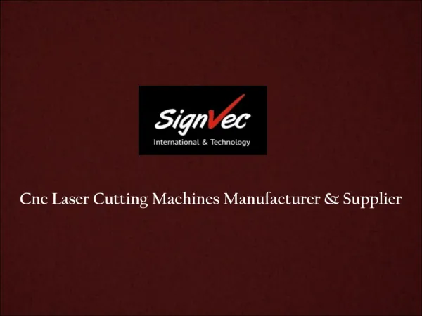 Cnc Laser Cutting Machine