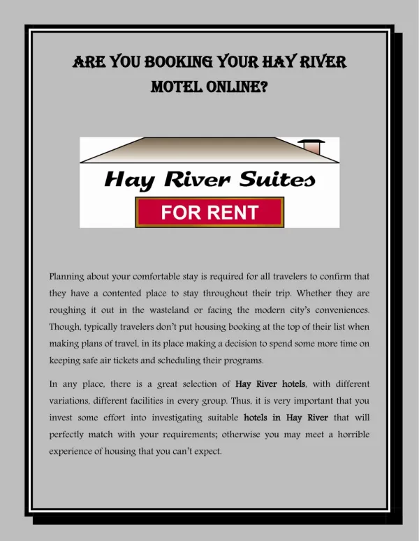 Are You Booking Your Hay River Motel Online