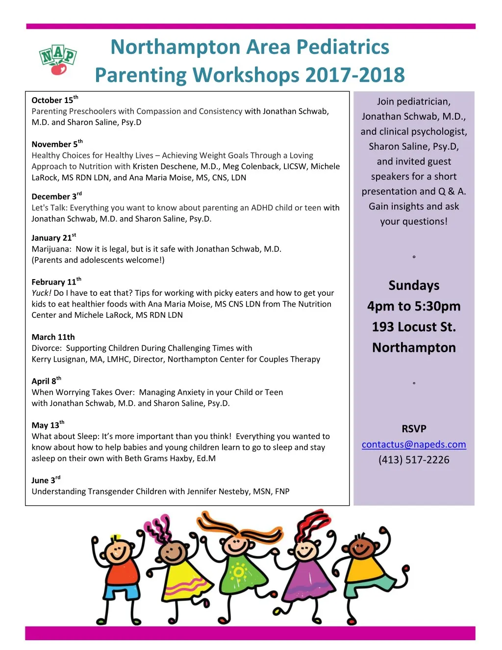 northampton area pediatrics parenting workshops