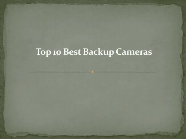 Top 10 best backup cameras