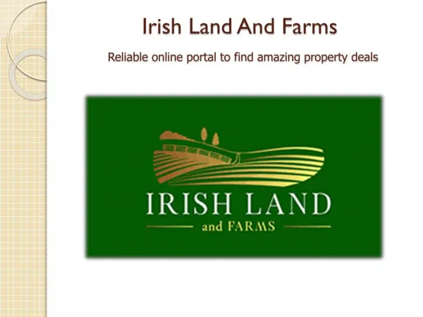 Irish land and farms- Online portal for marketing rural properties