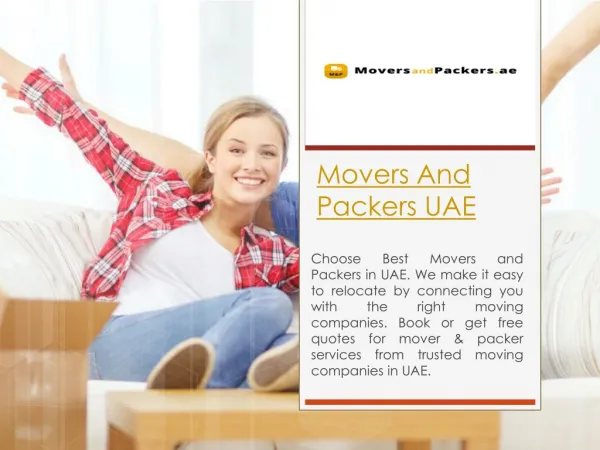Best Movers and Packers In UAE