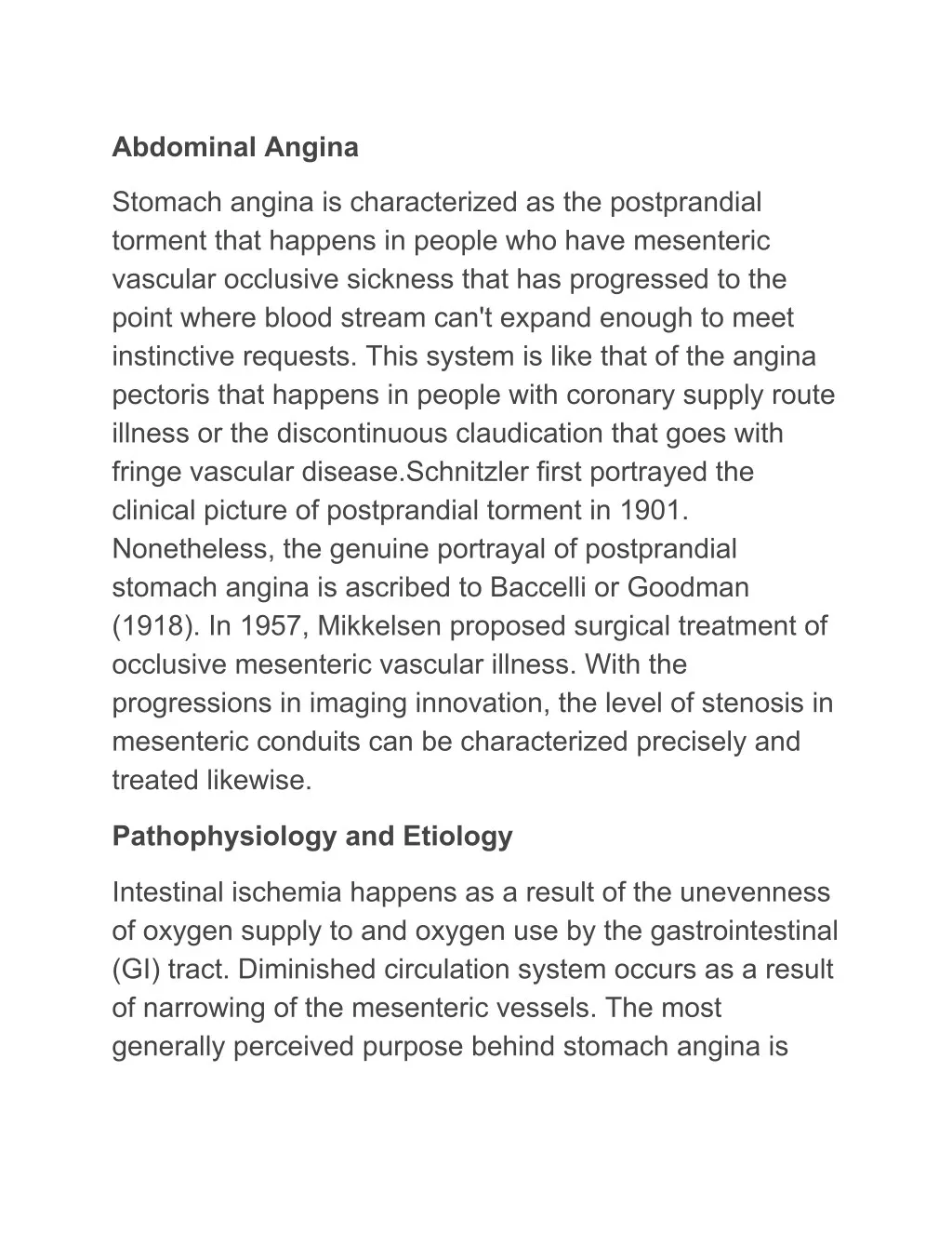 abdominal angina