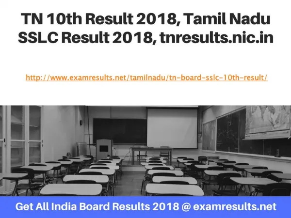 TN 10th Result 2018, Tamil Nadu SSLC Result 2018