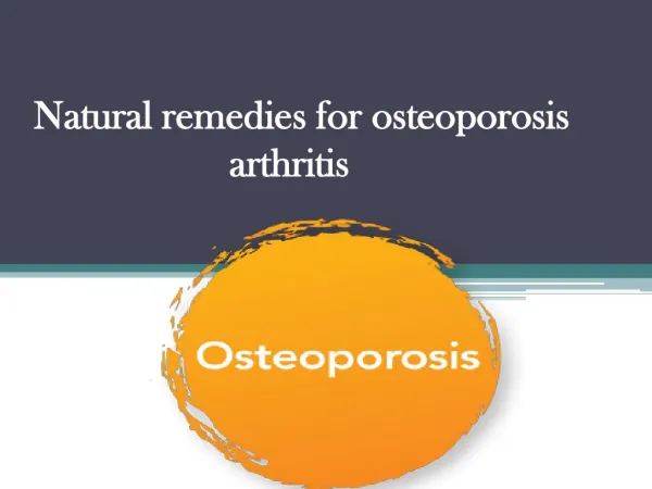 Home remedies for osteoporosis
