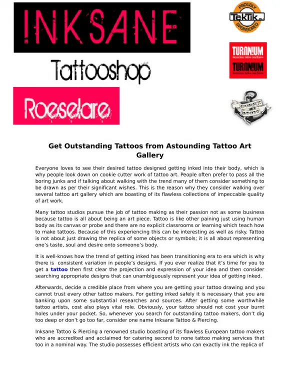 Inksane Tattoo & Piercing