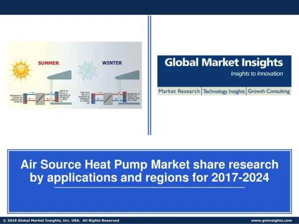 Air Source Heat Pump Market to grow at over good CAGR from 2017 to 2024