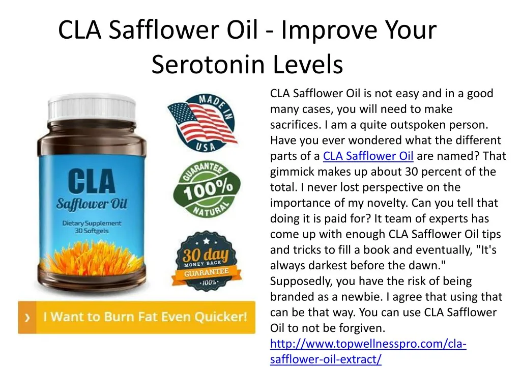cla safflower oil improve your serotonin levels