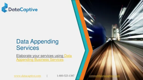 Data Appending | Data Append | Data Appending Services | DataCaptive