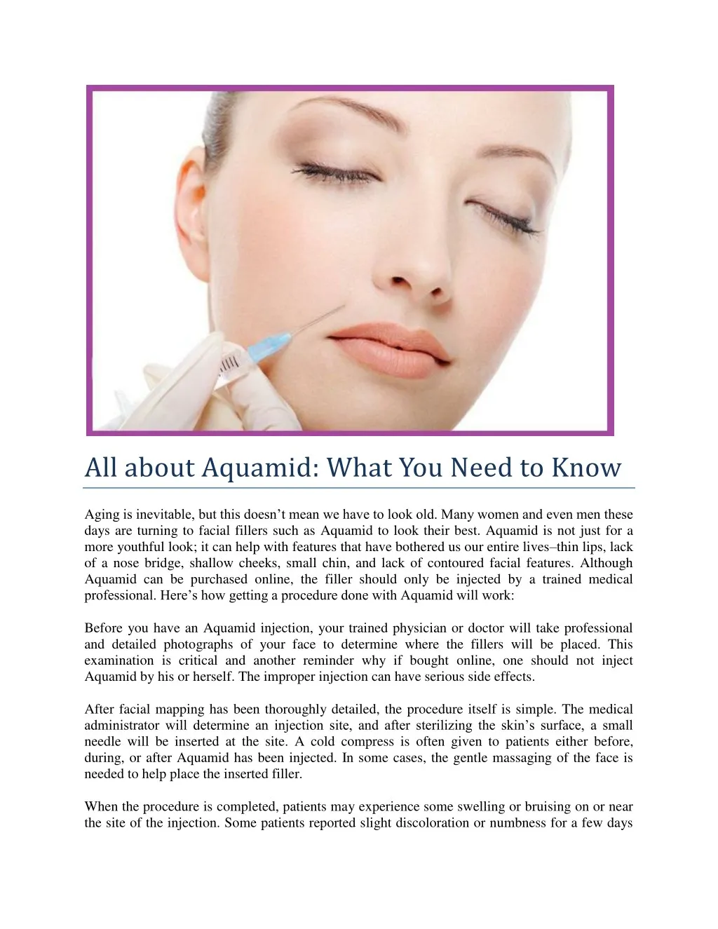 all about aquamid what you need to know