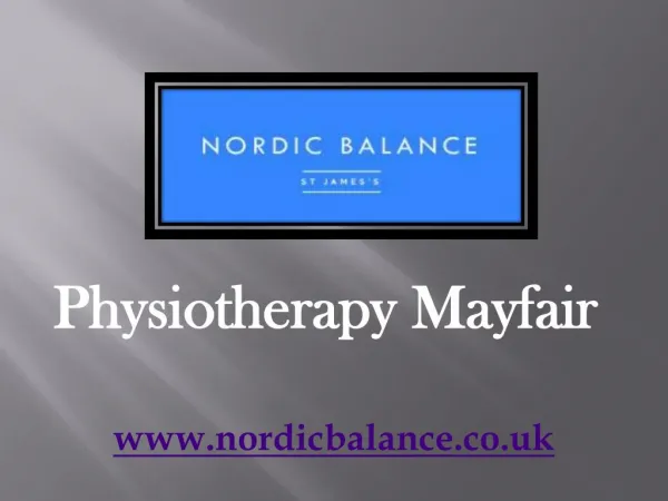 Physiotherapy Mayfair - Nordic Balance