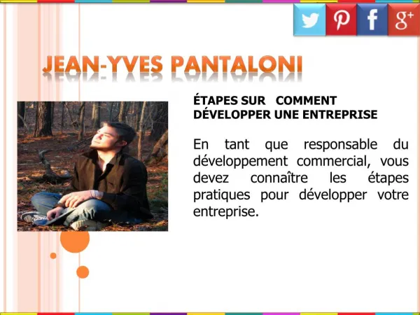 Jean-Yves Pantaloni - Leader en dÃ©veloppement des affaires