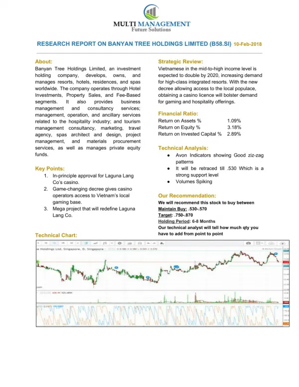 Good Embrace outline on Banyan Tree Holdings Limited