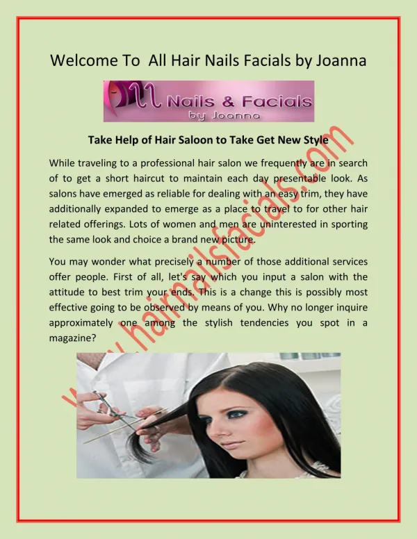 Hair salon north river shore Florida- hairnailsfacials.com