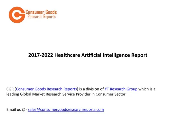 2017-2022 Healthcare Artificial Intelligence Report