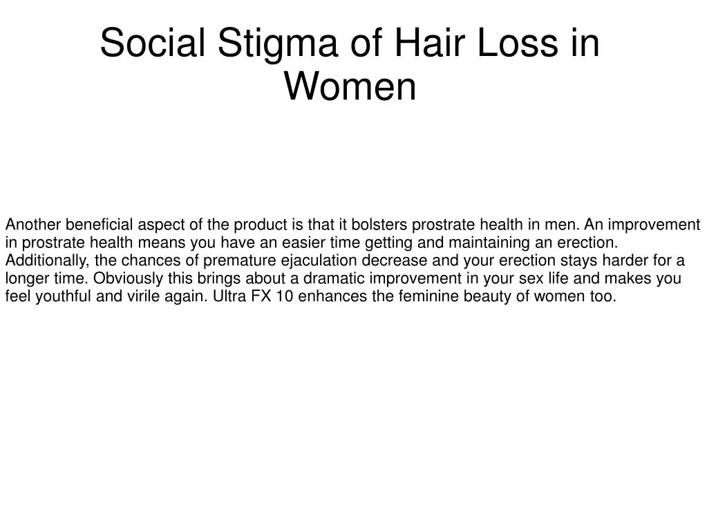 social stigma of hair loss in women