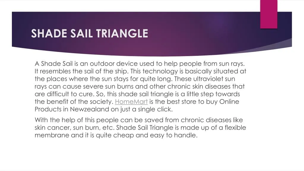 shade sail triangle