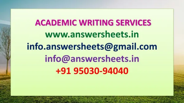 IIBMS DMS CASE STUDY ANSWER SHEETS