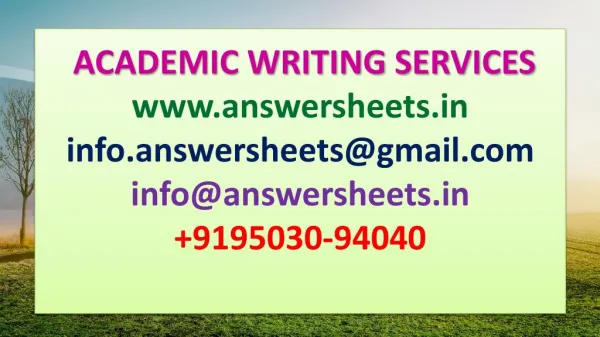 IIBMS GDM CASE STUDY ANSWER SHEETS