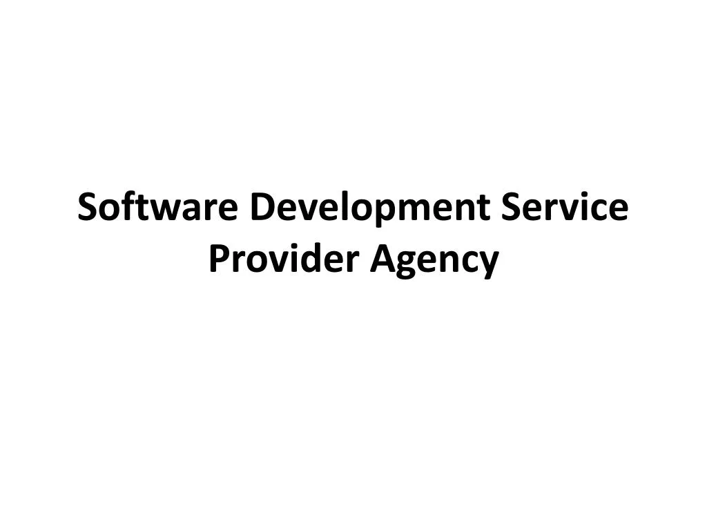 software development service provider agency