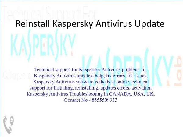 support Kaspersky Antivirus update canada