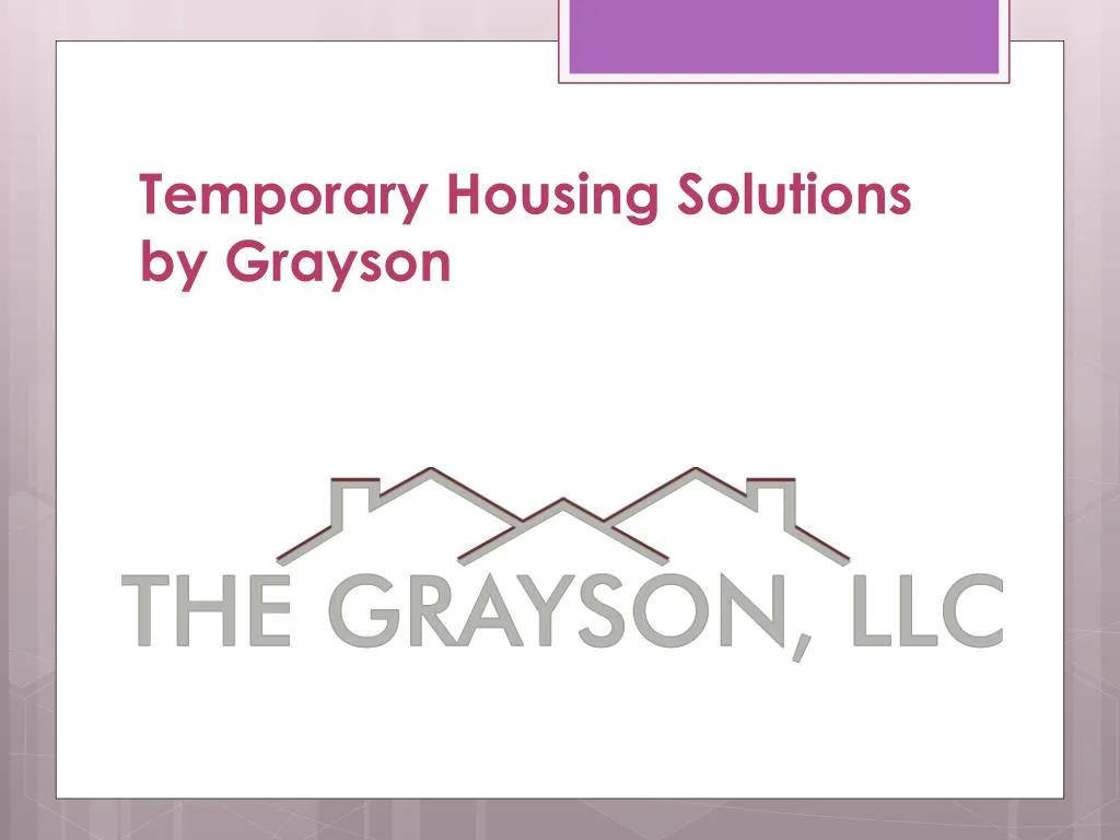 temporary housing solutions by grayson