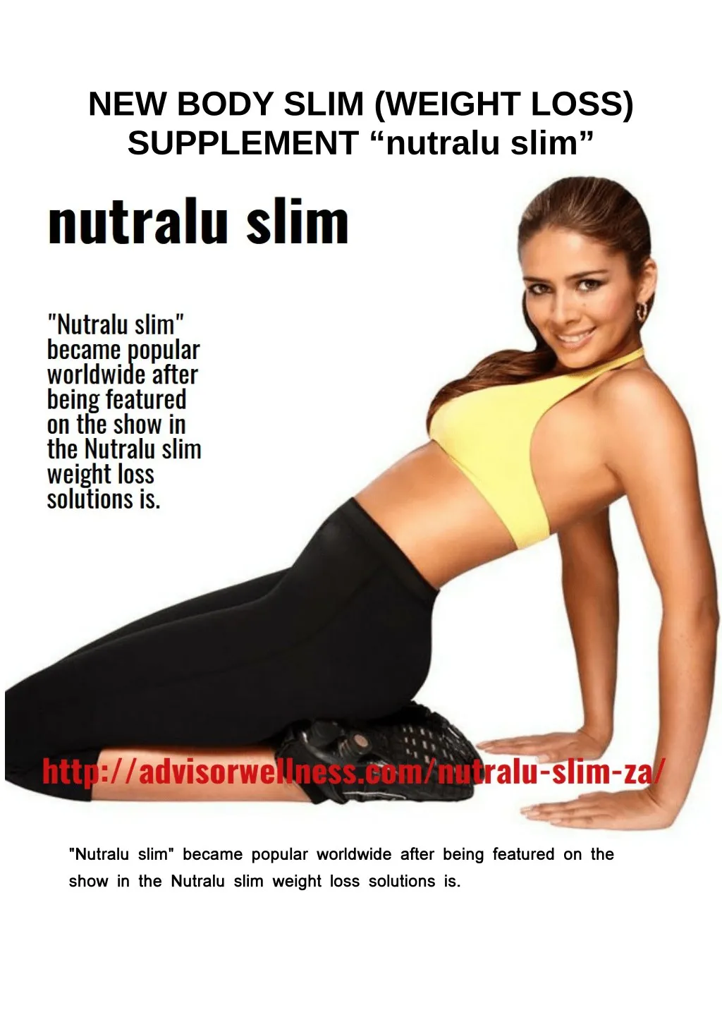 new body slim weight loss supplement nutralu slim