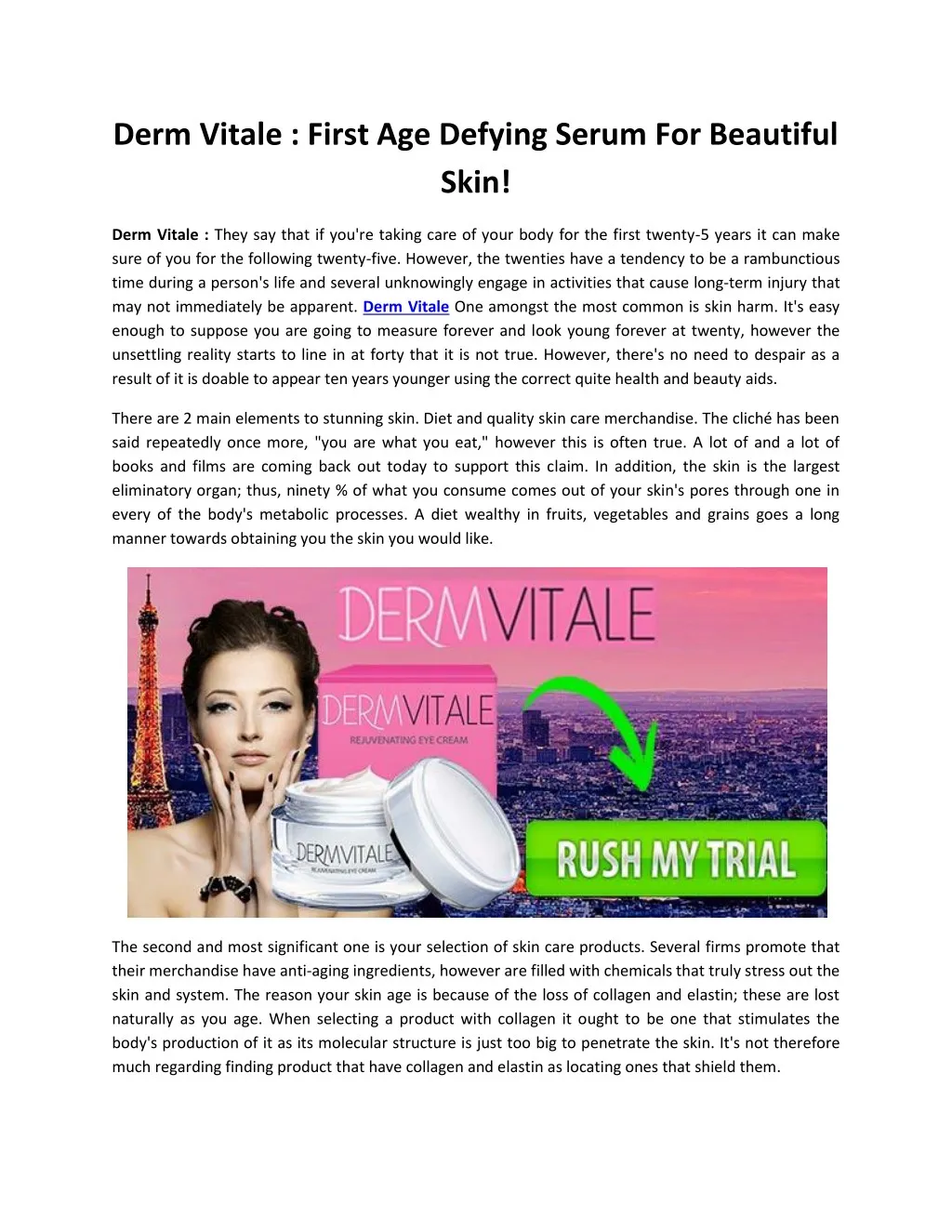 derm vitale first age defying serum for beautiful