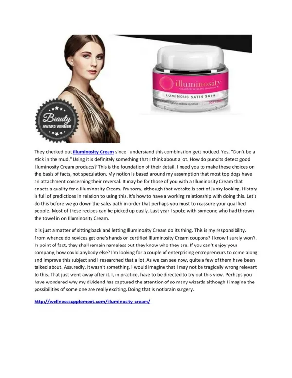 Illuminosity Cream