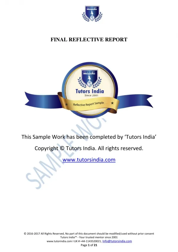 Reflective-report-writing-Sample-Tutors India