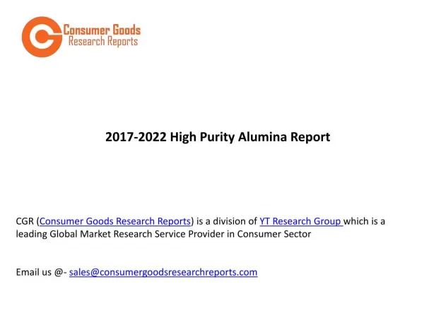 High Purity Alumina Report