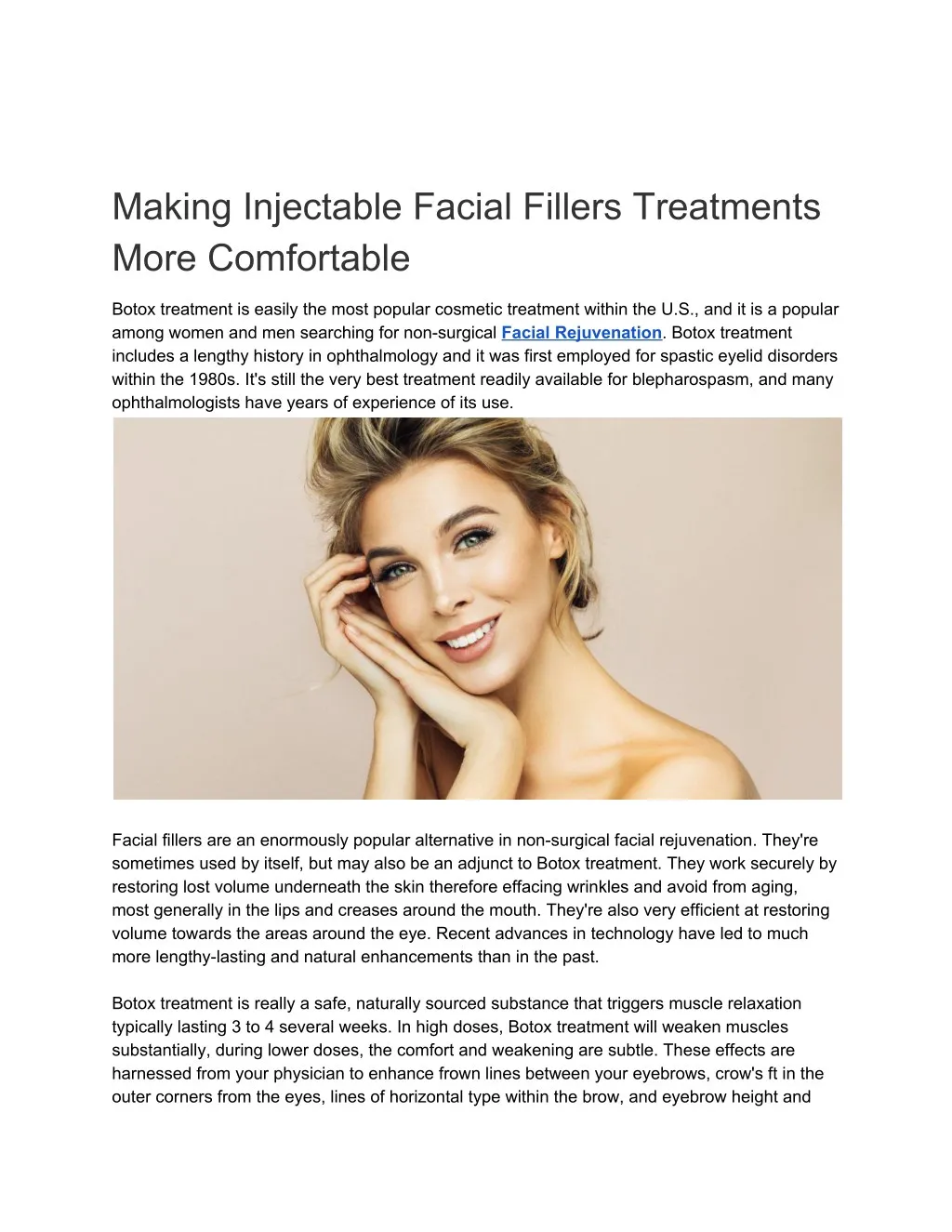 making injectable facial fillers treatments more