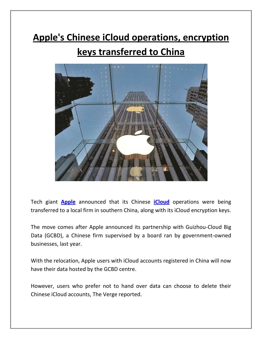 apple s chinese icloud operations encryption keys