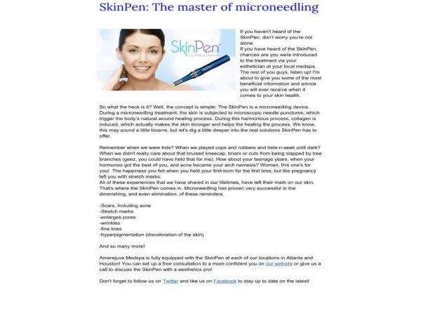 SkinPen: The master of microneedling