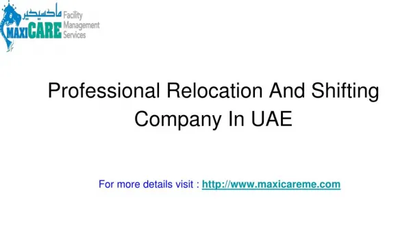 Professional Relocation & Shifting Services in Dubai