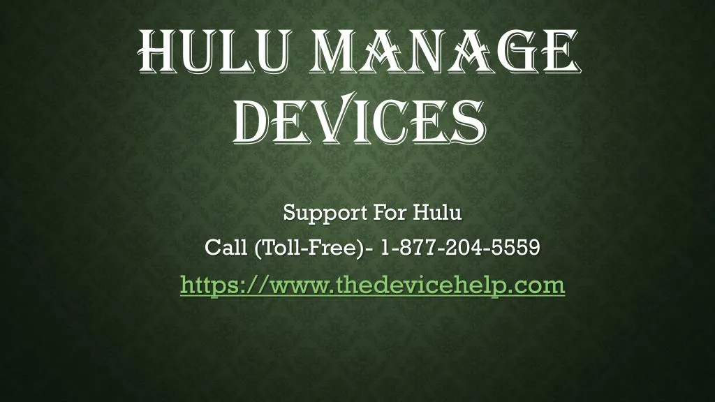 hulu manage devices