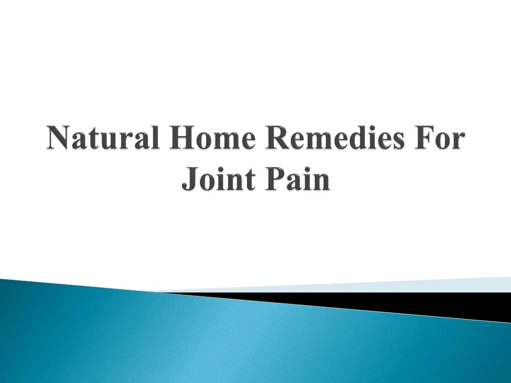 natural home remedies for joint pain