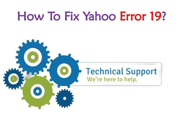 Fix Yahoo Error 19