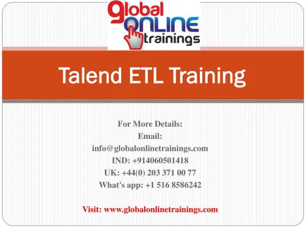 Best Talend ETL Training