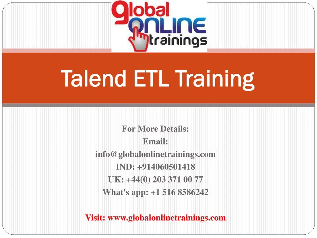 talend etl training