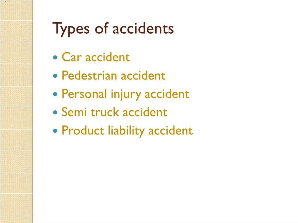 types of accidents