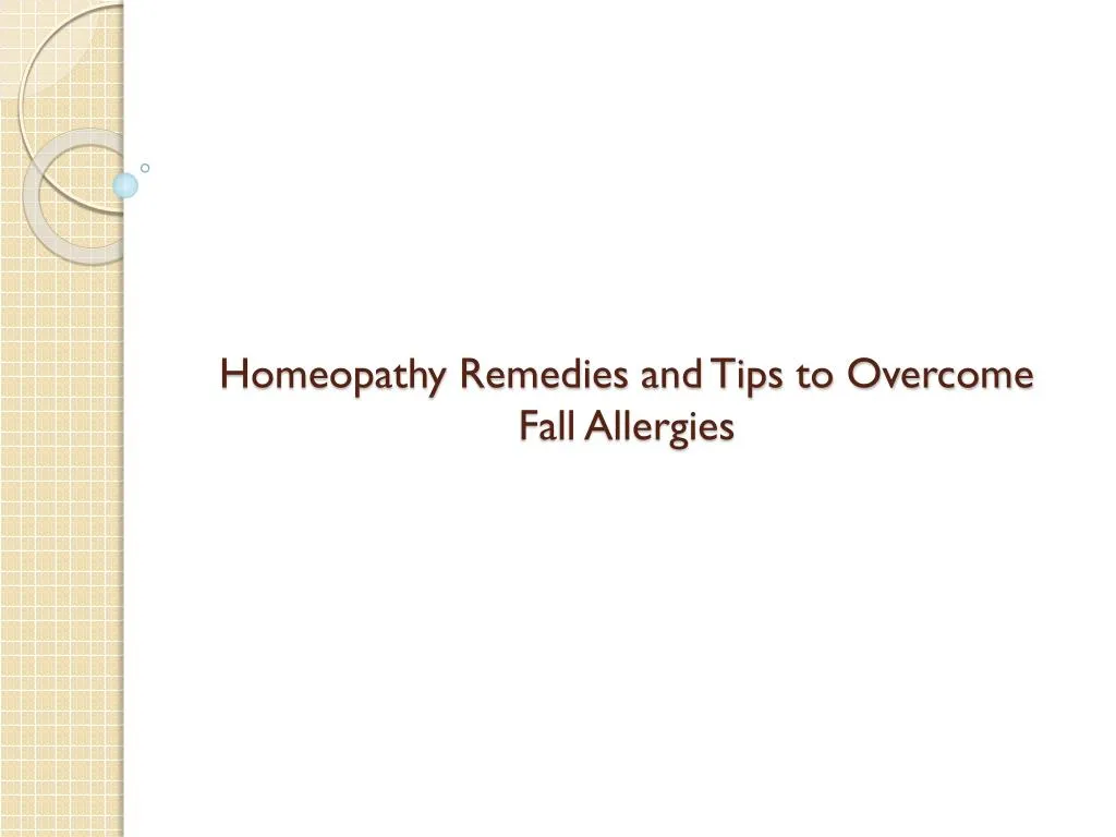 homeopathy remedies and tips to overcome fall allergies