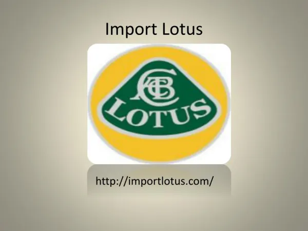 Luxury Sports Cars - Second Hand Lotus Cars - Import Lotus